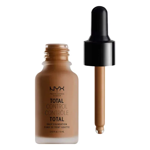 Miniatura 3 de NYX PROFESSIONAL MAKEUP Total Control Drop Foundation - Base de maquillaje color moca, marrón claro