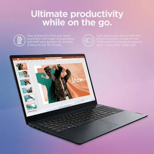 Miniatura 3 de Lenovo IdeaPad 81UT - Laptop FHD de 15.6 pulgadas - AMD Ryzen 3 7320U - Memoria LPDDR5 de 8 GB - SSD de 256 GB - HDMI - Wi-Fi 6 - Azul abismo