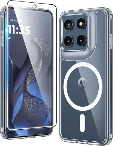 Miniatura 889 de FNTCASE Funda para iPhone 13 Pro-Max: Fundas magnéticas transparentes compatibles con Magsafe Slim anti amarillamiento protección contra caídas