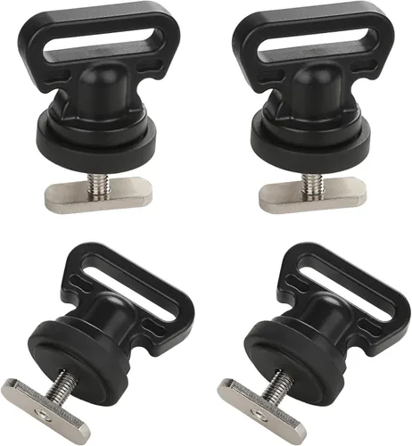 Lazos para montaje en pista de kayak, amarres verticales para asegurar refrigerador, caja y otros accesorios de montaje en riel de kayak, paquete de