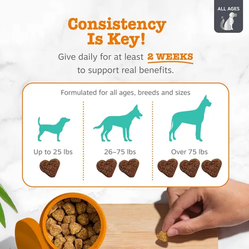 Miniatura 4 de Zesty Paws Vet Strength - Masticables calmantes para perros - para el estrés diario, relajación, compostura y separación, sabor a pavo ahumado, 90