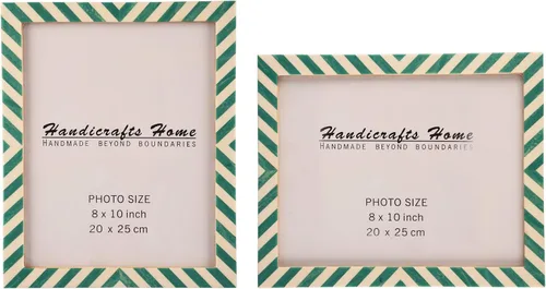 Miniatura 18 de Handicrafts Home Marcos de fotos de 5 x 7 pulgadas, paquete de 2 marcos de fotos hechos a mano, perfectos para pared y mesa, regalo ideal