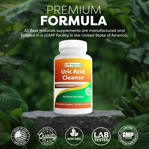 Miniatura 5 de Best Naturals Vitaminas de limpieza de ácido úrico para hombres y mujeres, 90 cápsulas vegetales (90 unidades (paquete de 3))