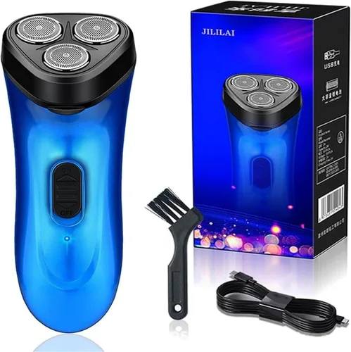 Miniatura 8 de Maquinilla de afeitar eléctrica para hombres, afeitadora recargable inalámbrica para hombres, afeitadora facial portátil, maquinilla de afeitar
