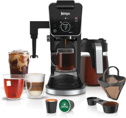Ninja Cafetera de Café Caliente y Frío, Cafetera de una Sola Porción y Máquina de Café por Goteo, DualBrew Pro Specialty de 12 Tazas con Combo de