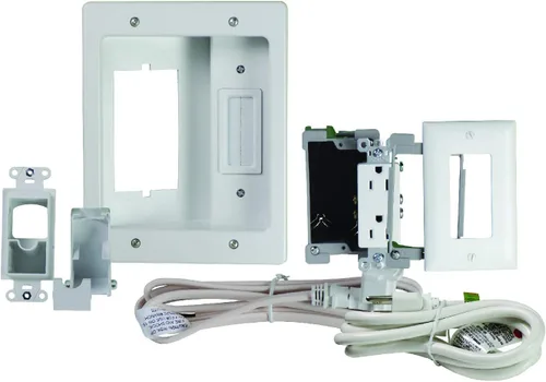 Legrand, HT22U2WHR6 - Kit de alimentación para TV en casa, blanco, 6 pies de longitud, para oficina en casa y teatro