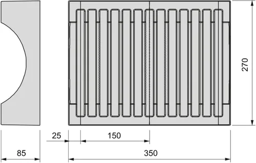 Miniatura 2 de Emuca - Organizador de platos para muebles con capacidad para 13 platos, plástico gris, plástico