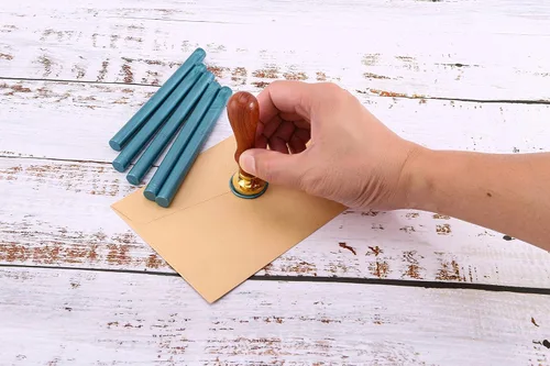 Miniatura 5 de Yoption 15 barras de cera para sellar pistola de pegamento para sello de cera, ideal para invitaciones de boda, sobres, tarjetas, ideas de regalo