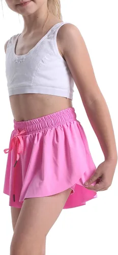Miniatura 3 de Paquete de 3 faldas cortas con vuelo de mariposa para niñas, tenis y animadoras, atléticas, para correr, para adolescentes y niñas