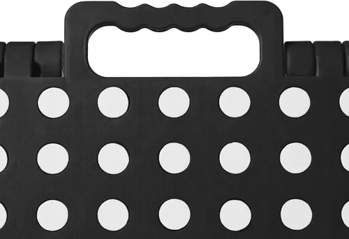 Miniatura 4 de Casafield Taburete plegable de 9 pulgadas con asa (juego de 2), negro, taburete de plástico plegable portátil para niños y adultos, uso