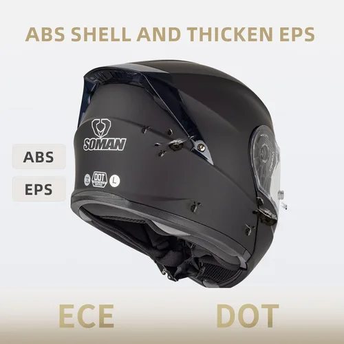 Miniatura 6 de Casco modular de motocicleta abatible de doble visera para hombre, aprobado por puntos 965