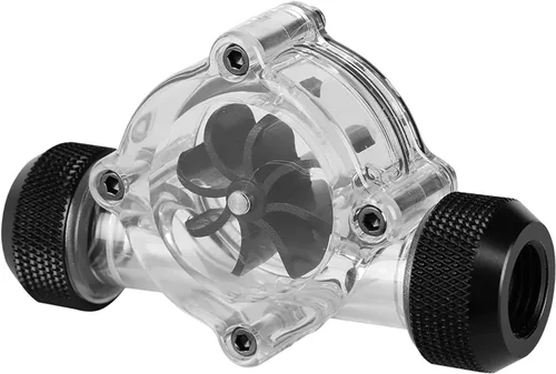 Miniatura 4 de Aramox 8 Impulsores G1/4 Roscado Puerto Hembra a Hembra Indicador Medidor para Refrigeración por Agua de PC (negro)