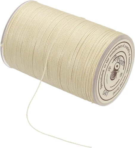 Miniatura 165 de MECCANIXITY Cordón encerado de poliéster encerado de 0.020 in, cuerda de cera de 175 yardas para hacer pulseras, collares, cuentas, joyería y Negro