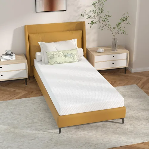Miniatura 22 de Colchón individual de 5 pulgadas para niños, colchón de espuma viscoelástica de gel para un sueño cómodo y alivio de presión, soporte de firmeza