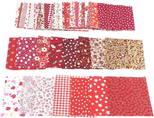 Miniatura 6 de 50 piezas de tela de algodón floral de 3.9 x 3.9 in, paquete de acolchado de costura, cuadrados, pelusas de retazos, bricolaje, álbum de recortes