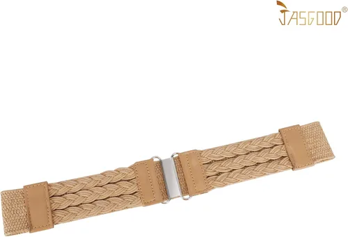 Miniatura 8 de JASGOOD Cinturón elástico tejido de paja verano Boho trenzado vestido cinturón mujeres cinturón elástico cinturón
