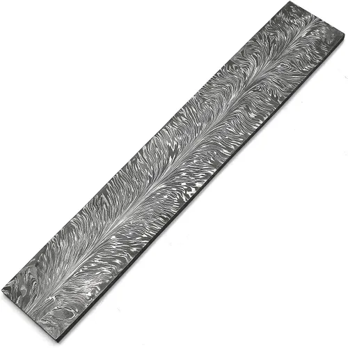 Miniatura 13 de PAL 2000 KNIVES DAM-8686 Barra de acero de Damasco hecha a mano Hoja en blanco de palanquilla de acero personalizada 12" x 2" x 0.197 in