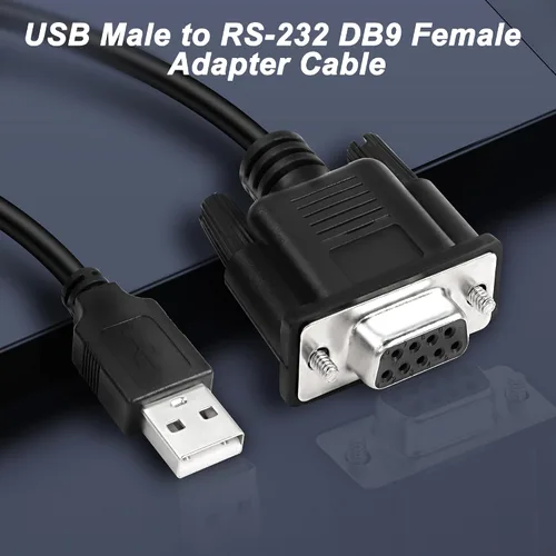 Miniatura 5 de MEIRIYFA Cable adaptador serie USB a RS-232 DB9 hembra, USB 2.0 macho a RS232 Com hembra DB9 cable convertidor serie (5.9 ft)