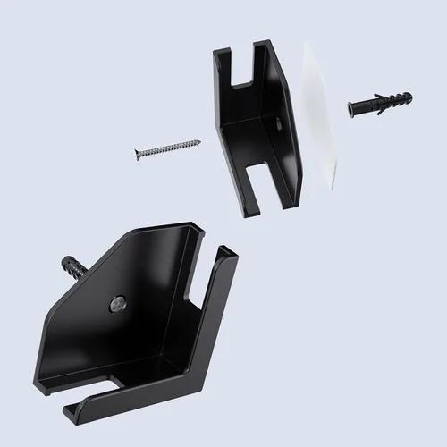 Miniatura 4 de Soporte de montaje en pared para tabletas Smartphones Fácil instala con adhesivo o tornillos EReader Montaje en pared Negro