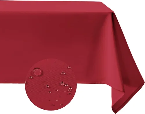 Miniatura 10 de Paquete de 2 manteles de Navidad color verde, rectangular, de 60 x 84 pulgadas, de poliéster, impermeable y resistente a las arrugas, para mesa