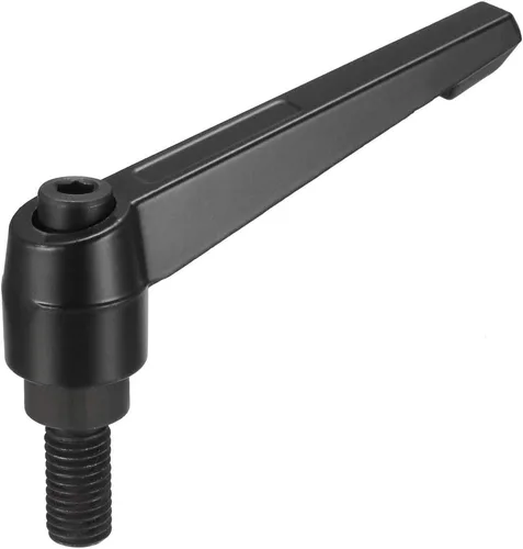 Miniatura 19 de uxcell M8 x 1.260 in Mango de sujeción ajustable Palanca de sujeción Rosca Botón de trinquete macho roscado Perillas de bloqueo Tornillo giratorio