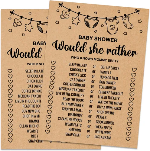 Miniatura 24 de Baby ABC Juego de Baby Shower, 30 unidades, kraft, juego de mesa, todas las edades, inglés, cartulina, manual, unisex, baby shower y alfabeto
