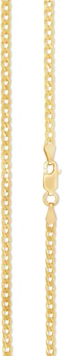 Miniatura 2 de NYC Sterling Collar de cadena de plata de ley de 0.118 pulgadas (0.118 in) con eslabones de eslabones 925 para hombres y mujeres, fabricado en Italia