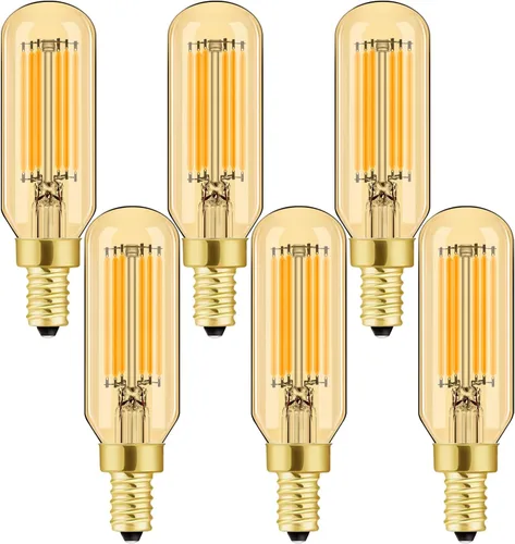 Miniatura 11 de Leools Bombilla LED E12 equivalente a 4 W E12, bombilla de candelabro de 40 W, luz blanca diurna 4000 K, AC120 V, 500 lm, regulable, T6 T6.5 B11, 4