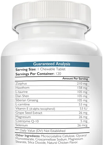 Miniatura 9 de Soporte cardiovascular para perros más antioxidante, L-carnitina, L-taurina, con coenzima Q10 y vitamina E, promueve un corazón de perro saludable