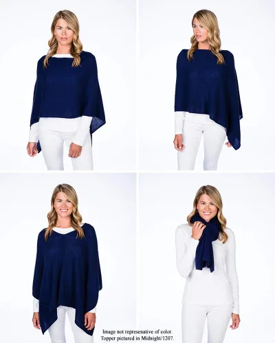 Miniatura 6 de CLAUDIA NICHOLE by Alashan Poncho estilo vestido, 100% cachemira