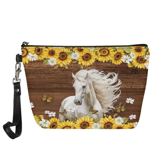 Miniatura 14 de GIFTPUZZ Bolsa de cosméticos para mujer, adorable y espaciosa, bolsa de almacenamiento portátil para artistas, artículos de tocador, joyería