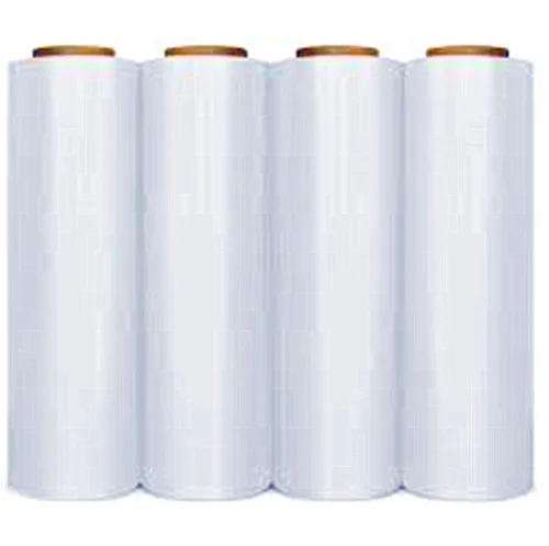 Paquete de 4 envolturas elásticas transparentes de calibre 80 de 18 pulgadas x 1000 pies, resistencia industrial, 6.7 libras por rollo, 27.6 libras