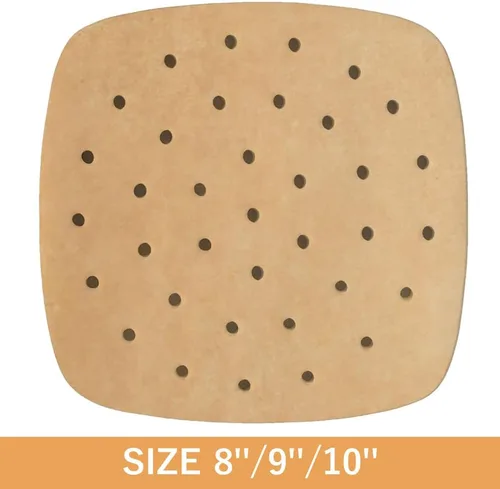Miniatura 8 de Numola - Papel pergamino perforado para freidoras de aire, 100 piezas de papel cuadrado de bambú compatible con Philips, Cozyna, Secura, NuWave