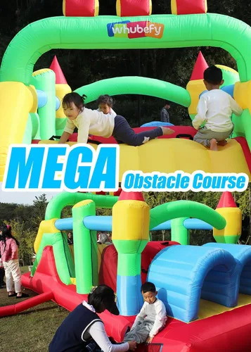 Miniatura 4 de Whubefy Carrera de obstáculos inflable gigante de 18 x 8.2 pies para niños grandes de 3 a 6 8 a 12 años con tobogán extragrande, túneles de arrastre
