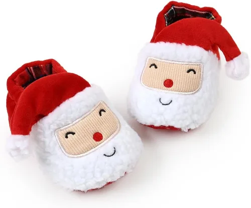 Miniatura 6 de Ohwawadi - Calcetines de forro polar para bebé o niña, suaves y calientes, botas o zapatos para bebés recién nacidos, con estilos de dibujos