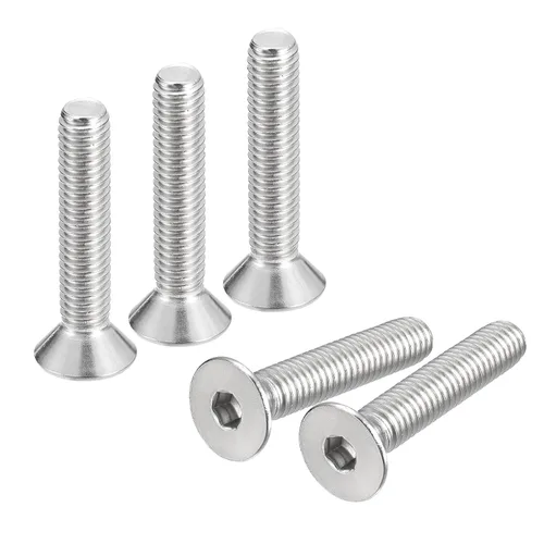 Miniatura 27 de uxcell 5/16-18x1-1/2 Tornillos de cabeza avellanada plana, 5 tornillos de cabeza plana de acero inoxidable 304, rosca completa, pernos avellanados