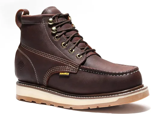 Miniatura 8 de Bonanza Boots FRONTIER DUAL - Botas de trabajo con puntera tipo mocasín de 6 pulgadas, piel de primera calidad, plantilla cómoda y suela de cuña