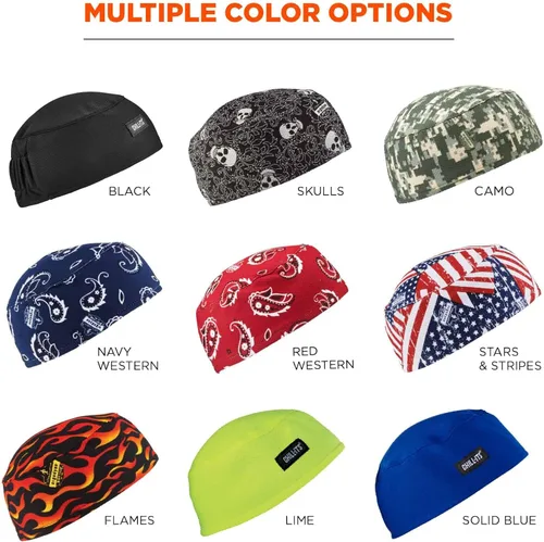 Miniatura 4 de Gorro de alto rendimiento Ergodyne Chill-Its 6630 para absorción de la humedad, color azul