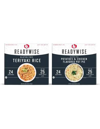 ReadyWise Kit de caja de alimentos de emergencia libres de gluten | 40 porciones