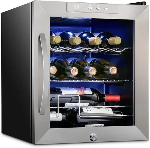 Miniatura 20 de Schmecke - Refrigerador de vino con compresor de 34 botellas con cerradura Gran bodega independiente Refrigerador de vino digital 41f-64f