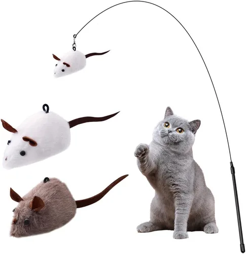 Miniatura 9 de PAZ'S GIFT Juguetes para gatos de felpa con hierba gatera, juguetes para patadas para gatos, limpia los dientes, elimina el mal aliento, adorables