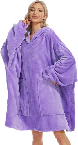 Miniatura 8 de Kipswiza Blanket Hoodie - Wearable Blankets Oversized Cozy Flannel Sweatshirt Blanket as Gifts for Adult Women Men