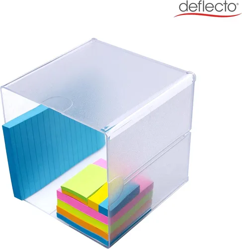 Miniatura 5 de deflecto Organizador de cubos apilables, 1 compartimento, 6 x 6 x 6, plástico, transparente 350401-AMZ
