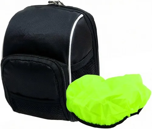 Miniatura 5 de Disconano® Bolsos de Manillar para Bicicleta de Ciclismo con Cestas Frontales Negras con Funda para Lluvia