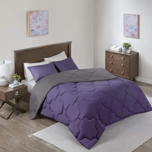 Miniatura 31 de Comfort Spaces Vixie Juego de Edredón Reversible - Cubierta Acolchada Geométrica Casual de Moda, Ropa de Cama Acogedora Alternativa de Plumón