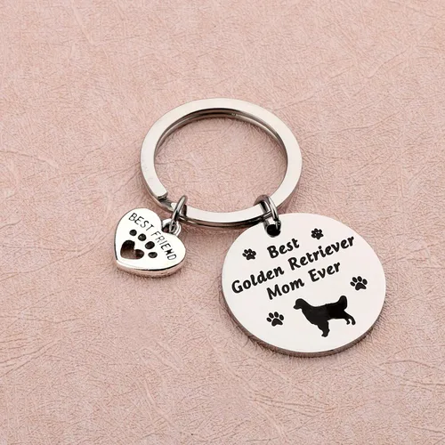 Miniatura 4 de FUSTMW - Llavero con texto Best Boxer Boston Terrier