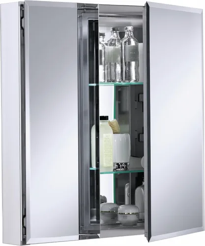 Miniatura 10 de Kohler CB-CLC2526FS Botiquín de baño con espejo, puertas de espejo biseladas, estantes ajustables, borde biselado rectangular, 25 pulgadas de ancho