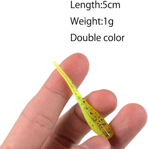 Miniatura 4 de Coloridos cebos suaves de renacuajo (PVC/1.97 pulgadas/0.04 onzas/50 unidades de paquete/5 opciones de colores)