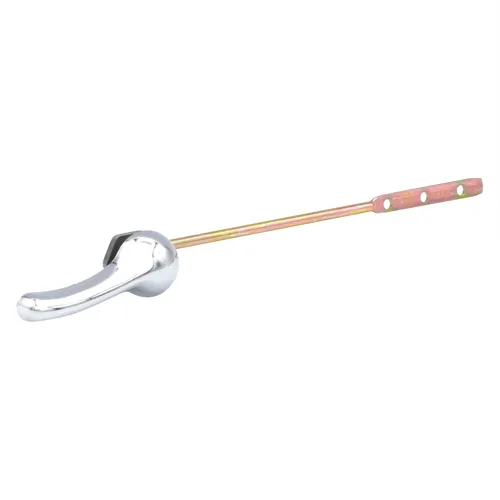 Miniatura 2 de Kit universal de repuesto para mango de inodoro con mango de acabado cromado pulido, piezas de palanca de tanque frontal, tuerca de plástico y brazo