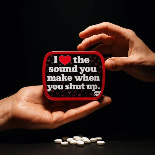 Miniatura 6 de Love When You Shut Up Mints - Divertidos rellenos de calcetines navideños para amigos, mentas de aliento de menta